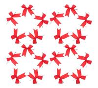 NESTINGHO Mini Nœuds en Ruban Polyester Rouge Résistant à l'usure Lot de 50 Faits Main et Pratique pour Décoration de Gâteau et Célébrations