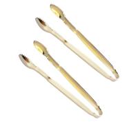 NESTINGHO Mini Pince à Glaçons en Acier Inoxydable Doré, Résistante à Haute Température, sans Tache, Lot de 2 Pièces pour Bar à Thé et Réunion Entre Amis