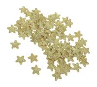 NESTINGHO Motifs Étoiles en Tissu 100 Pièces Dorées à Coudre pour Décoration de Table, Vêtements et Artisanat de Noël