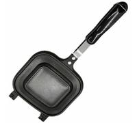 NESTINGHO Moule Mie Double Face Antiadhésif en Aluminium Noir | Poignée Résistante à Chaleur, Fond Plat, Fermeture Scellée, Surface Anti-rayures, pour Poissons, la Cuisine Domestique