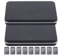 NESTINGHO Palette de Fards à Paupières Vide Magnétique Grosse Capacité 2 Pièces Étique Portable en As Noir Facile à Transporter pour Maquillage DIY en Poche ou Paquet