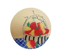 NESTINGHO Papier à Croquis Rond Kraft Jaune 25 Feuilles, Papier à Peindre Double Face Bords Lisses, pour Travaux Manuels et Étiquettes de Mariage