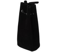 NESTINGHO Paquet Seau à Cordon Médiéval en Daim Noir pour Cosplay | Style Renaissance Historique, Image de Personnage Renforcée, Rangement à Cordon, Forme Seau