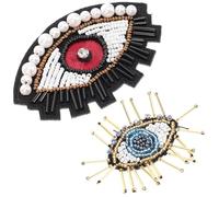 NESTINGHO Patchs Autocollants Yeux en Feutre 2pcs pour Couture Diy, Faciles à Ranger, pour Réparer Vêtements et Accessoires
