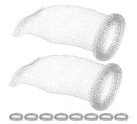 NESTINGHO Pièges à Peluches Facile à Installer Lot de 10 en Acier Inoxydable Argenté et Résistant à L'usure pour Machine à Laver pour Tuyau de Lave-linge