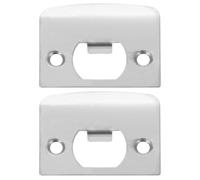 NESTINGHO Plaque de Renfort de Porte et Sécurité Renforcée en Acier Inoxydable Argenté, Kit de Réparation 2 Pièces Haute Résistance pour Portes Intérieures et Extérieures