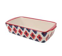 NESTINGHO Plat à Gratin en Céramique Rectangulaire 450ml Double Poignée, Résistant Chaleur, pour Servir des Pâtes et Cuisson Four