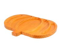 NESTINGHO Plateau de Service en Bois de Citrouille Marron Compartiments Multiples, Facile à Nettoyer, pour Snacks et Fromage Lors de Fêtes D'halloween
