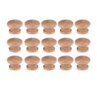 NESTINGHO Poignées de Porte en Bois Rondes Forme Champignon Style Classique 30pcs avec Vis, Faciles à Installer pour Tiroirs et Armoires pour Meubles de Rangement