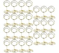 NESTINGHO Porte-Cartes de Visite en Fil d'acier Carbone Doré 25pcs, Petit Présentoir à Cartes de Table Sécurisé et Fiable, pour Mariage et Bureau