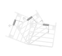 NESTINGHO Porte de Cage à Oiseaux en Plastique Blanc Ressorts 3 Pièces Pratique et Sécurisée pour Cage à Oiseaux Empêche de S’échapper