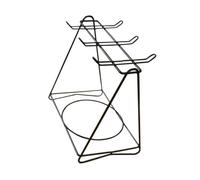 NESTINGHO Porte-gobelets Triangulaire en Fer Noir pour 6 Tasses et 6 Assiettes, Support à Tasses à Café Suspendu pour Comptoir Cuisine, Séchage et Rangement