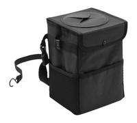 NESTINGHO Poubelle de Voiture Pliable en Tissu Oxford Noir, Facile à Stocker sur Siège, pour Stocker Déchets et Parapluies Véhicules et Camions