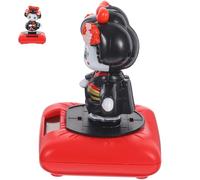 NESTINGHO Poupée Kimono Solaire à Tête Oscillante Figurine Décorative Noire Compacte Ornement Voiture Bureau Statuette Solaire Mignonne Énergétique Éducatif pour Garçon et Filles