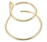 NESTINGHO Présentoir Boule de Cristal Métal Doré Support Double Cercle Stable pour Sphère Minérale Œufs de Roche et Ornements de Bureau et Étagère