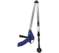 NESTINGHO Ramasse-déchets pliable à long manche avec griffes pivotantes, outil de ramassage antidérapant bleu pour récupérer objets tombés, idéal pour personnes arthritiques et nettoyage