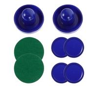 NESTINGHO Set D'accessoires Air Hockey en Plastique Bleu Pousseurs et Palets, pour Tables de Jeu en Famille ou Salle D'arcade