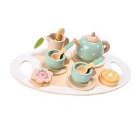 NESTINGHO Set de Thé Bois pour Garçon Fille Dinette Créatif Service à Thé Bois pour Filles et Garçons Jeu Éducatif de Rôle et Éveil Social