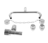 NESTINGHO Station de Lavage Oculaire Acier Inoxydable Fixation Robinet Évier Rinçage Stérile Double Yeux Activation sans Contact pour Urgences Laboratoire et Industrie