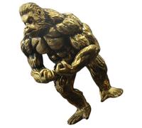 NESTINGHO Statue Gorille Cuivre Sculptée Décoration Bureau Compacte et Originale Ornement Gorille Musculaire pour Maison et Espace de Travail