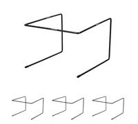 NESTINGHO Support à pizza robuste en fer noir 4 pièces, design minimaliste empilable, adapté aux fêtes et buffets, plateau à pizza pour espace de restauration, nettoyage simple
