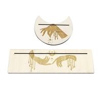 NESTINGHO Support de Carte de Tarot Bois avec Forme Lune et Support Affichage Élégant pour Cartes de Divination Accessoire Autel Mystique Stand Compact