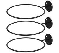 NESTINGHO Support Mural pour Balles de Sport en Fer Noir, Lot de 3pcs, Résistant à l'usure et Finition Polie, pour Rangement Basketball et Football à Domicile
