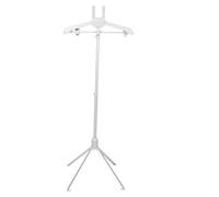 NESTINGHO Support Pliable pour Défroisseur Vapeur Hauteur Réglable en Alliage D'aluminium et Plastique, Cintre Tout Usage Télescopique Clips Intégrés pour Chemises et Pantalons à Domicile