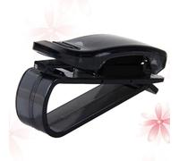 NESTINGHO Support pour Lunettes de Soleil de Voiture 2 Pcs en Abs Noir, Clip Pratique pour Notes et Factures, Ne Gêne Pas la Vue du Conducteur, Accessoire Auto