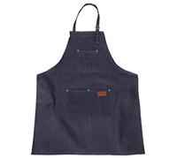 NESTINGHO Tablier de Coiffeur Bleu en Denim Anti-Huile Bavette Ajustable pour Soins et Mise des Cheveux