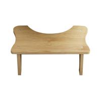 NESTINGHO Tabouret de Toilette Garçon et Filles en Bambou Stable et Facile à Nettoyer Marche-pied Khaki pour Salle de Bain, Apprentissage Toilette Garçon Fille