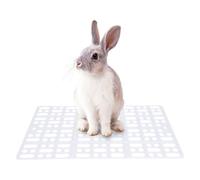 NESTINGHO Tapis à Pattes de Lapin en Plastique Blanc pour Cage Intérieure, Lot de 2 Pièces avec 4 Onglets Fixes, Solide et Sécurisant Pattes des Cochons d'Inde et Lapins