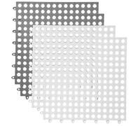 NESTINGHO Tapis pour Cage à Lapin et Cobayes Lot de 4 Pièces en Plastique Trou Urine Antidérapant, Surface Rugueuse Adaptée pour Petits Animaux Domestiques