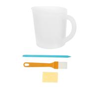 NESTINGHO Tasse à Mélanger Silicone 500ml avec 3 Compartiments Fendus et Poignée Ergonomique pour Pigments de Peinture et Résine en Atelier DIY