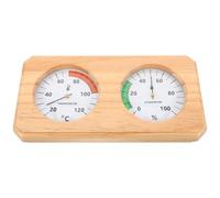 NESTINGHO Thermomètre L'humidité Instantanée et Bois Mural Beige Hygromètre Double Affichage Horizontal, Mesure Précise la Température de Sauna