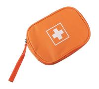 NESTINGHO Trousse de Secours Portable Orange en Tissu Oxford, Trousse Médicale de Voyage Compacte avec Poignée, Compartiments Internes Clairs, Rangement Étanche pour Bureau et Voyages