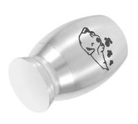 NESTINGHO Urne Funéraire en Métal pour Chiens et Chats Urne pour Cendres Compresse Couvercle Étanche Adaptée la Crémation L’Inhumation