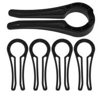 NESTINGHO Verrou de Sécurité pour Bouton de Cuisinière à Gaz en Plastique Noir, Protection Garçon et Filles Résistante la Chaleur, Lot de 5 Pièces Cuisine Sûre