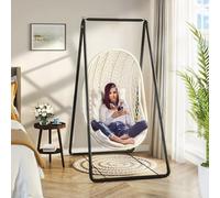 Nestivora Support de Chaise hamac - Hammock Chair Stand en Acier avec 2 Crochets - Structure en A 100 kg - Swing Stand Uniquement, Chaise Non Incluse