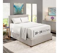 Nestl Draps à poches très profondes - Convient aux matelas de 45,7 à 61 cm de profondeur, draps à poches très profondes pour très grand lit californien, 4 pièces pour très grand lit californien, blanc
