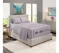 Nestl Draps à poches très profondes - Convient aux matelas de 45,7 à 61 cm de profondeur, draps à poches très profondes pour très grand lit californien, 4 pièces pour très grand lit californien, draps