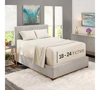 Nestl Parure de lit 4 pièces pour lit Double, avec Poches très Profondes (45,7 à 61 cm), en Microfibre, Douce, Respirante, Infroissable, Facile à Entretenir, Blanc cassé