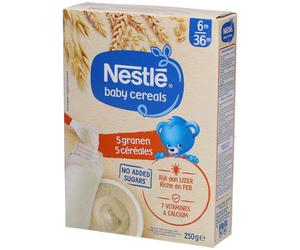 Nestlé® Baby Cereals 5 Céréales Purée 250 g