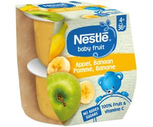 Nestlé Baby Fruit Compote Pomme Banane Bébés 4-36 Mois 2x130g