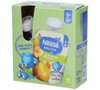 NESTLE Baby Fruit® Gourdes 4 fruits Boisson 4x90 g