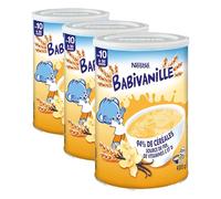 Nestlé Bébé - Babivanille Céréales Déshydratées Dès 10 Mois - Boîte métal de 400g (Lot de 3)