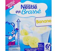 Nestlé Bébé P'tit Brassé Banane - Laitage dès 6 mois - 4 x 100g
