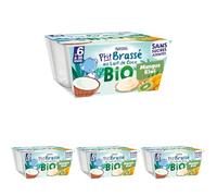 Nestlé Bébé - P'tit Brassé Bio Végétal Lait de Coco Mangue Kiwi - dès 6 Mois - 4 x 90g (Lot de 4)