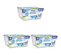 Nestlé Bébé P'tit Brassé Laitage Nature sans sucres ajoutés - dès 6 mois - 4 x 90g (Lot de 3)