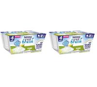Nestlé Bébé P'tit Brassé Laitage Poire sans sucres ajoutés - dès 6 mois - 4 x 90g (Lot de 2)